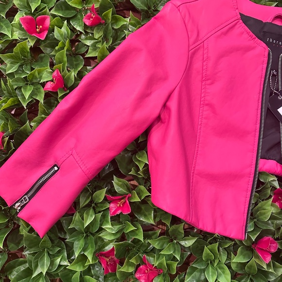 Therapy Pink Leather Jacket Modern Design - Picture 6 of 10